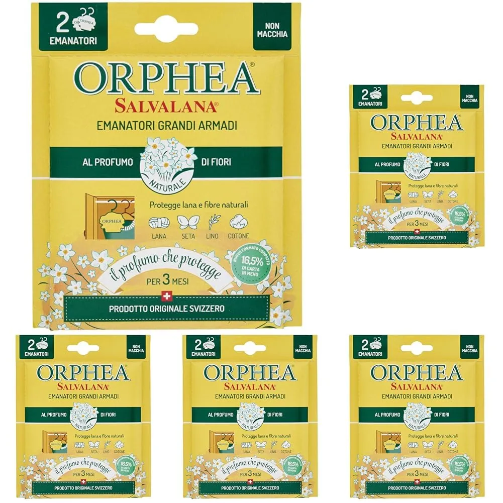 Orphea Salvalana Fiori Diffusori Lana 2 Pezzi 3 Mesi