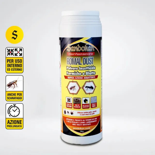 Sandokan Insetticida Polvere Formiche 1Kg Ampio Spettro