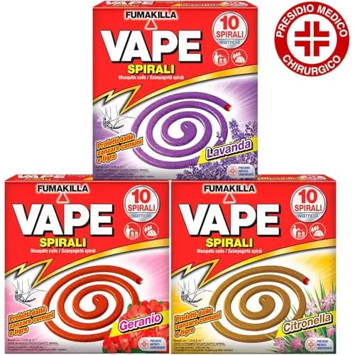 Vape Spirali Profumate antizanzare 100 pezzi 10 conf.