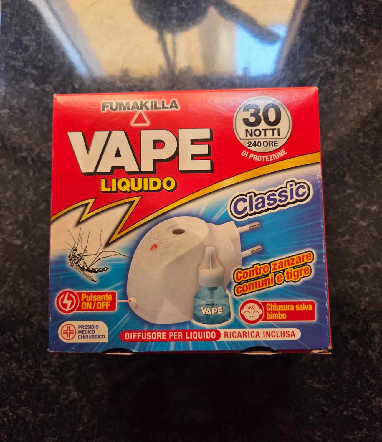 Vape Classic diffusore + ricarica liquida 15ml 30 notti