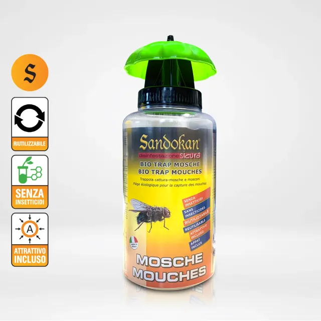 Bio Trap Trappola per Mosche Ecologica con Attrattivo Proteico