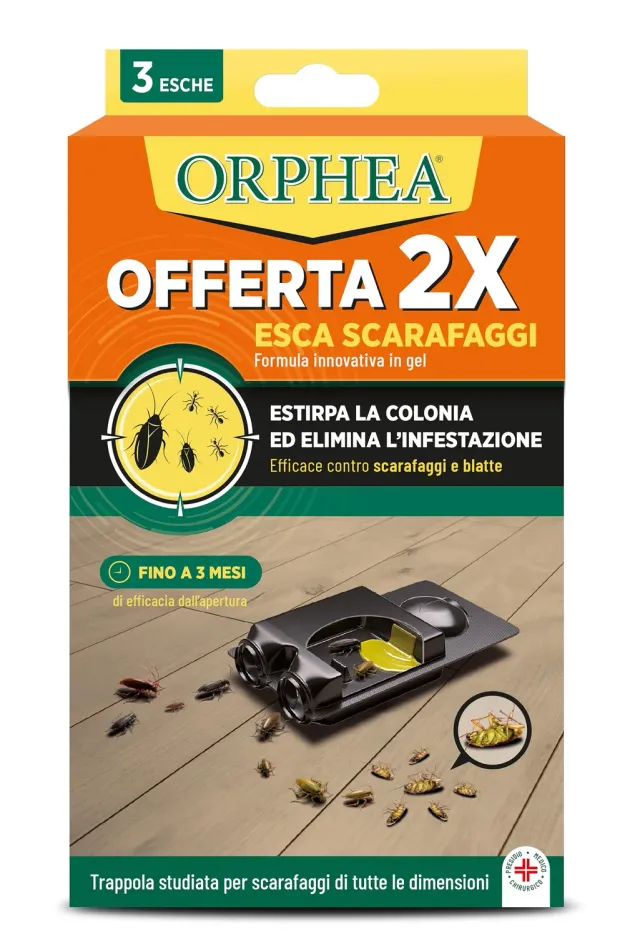 Orphea Protezione Casa Esca Scarafaggi Gel Bipack 6 Pezzi 3 Mesi