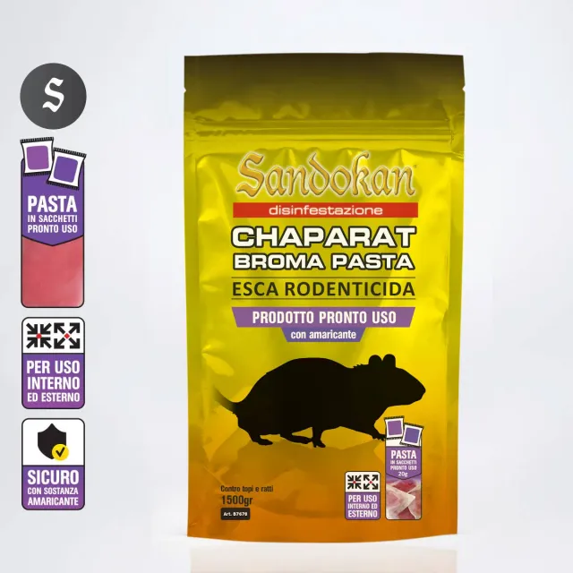 ChapaRat Broma Pasta esca topicida 1,5 kg 20 g bustine