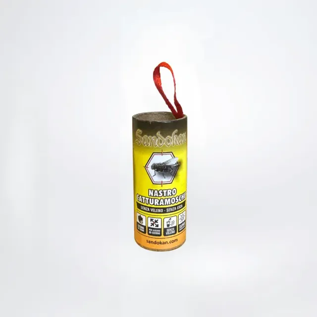 Piccio-NO! Sandokan Nastro Cattura Mosche Adesivo 4 Tubetti