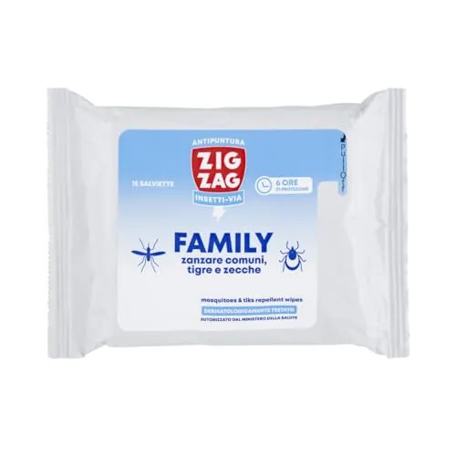 Zig Zag Insettivia salviette antizanzare 15 pz citronella delicata