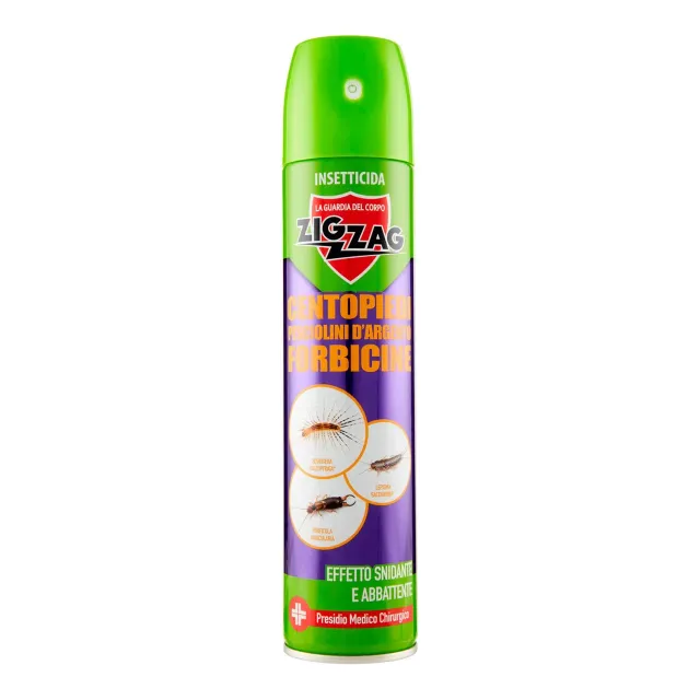 Zig Zag Insetticida Spray Centopiedi Pesciolini Argento 300 ml
