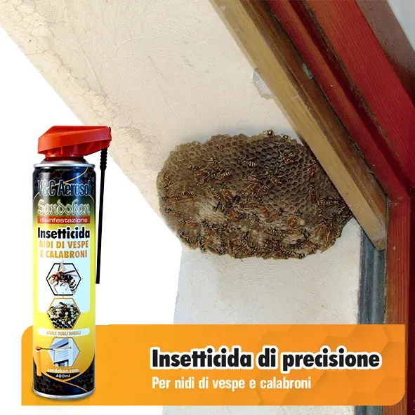 Sandokan Spray Nidi Vespe e Calabroni getto a distanza