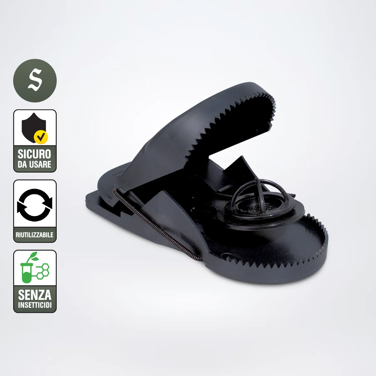 Sandokan Esca Sicura Combo box + trappola topi meccanica