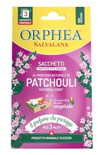 Orphea Salvalana Patchouli Sacchetti Profumati 3 Pezzi