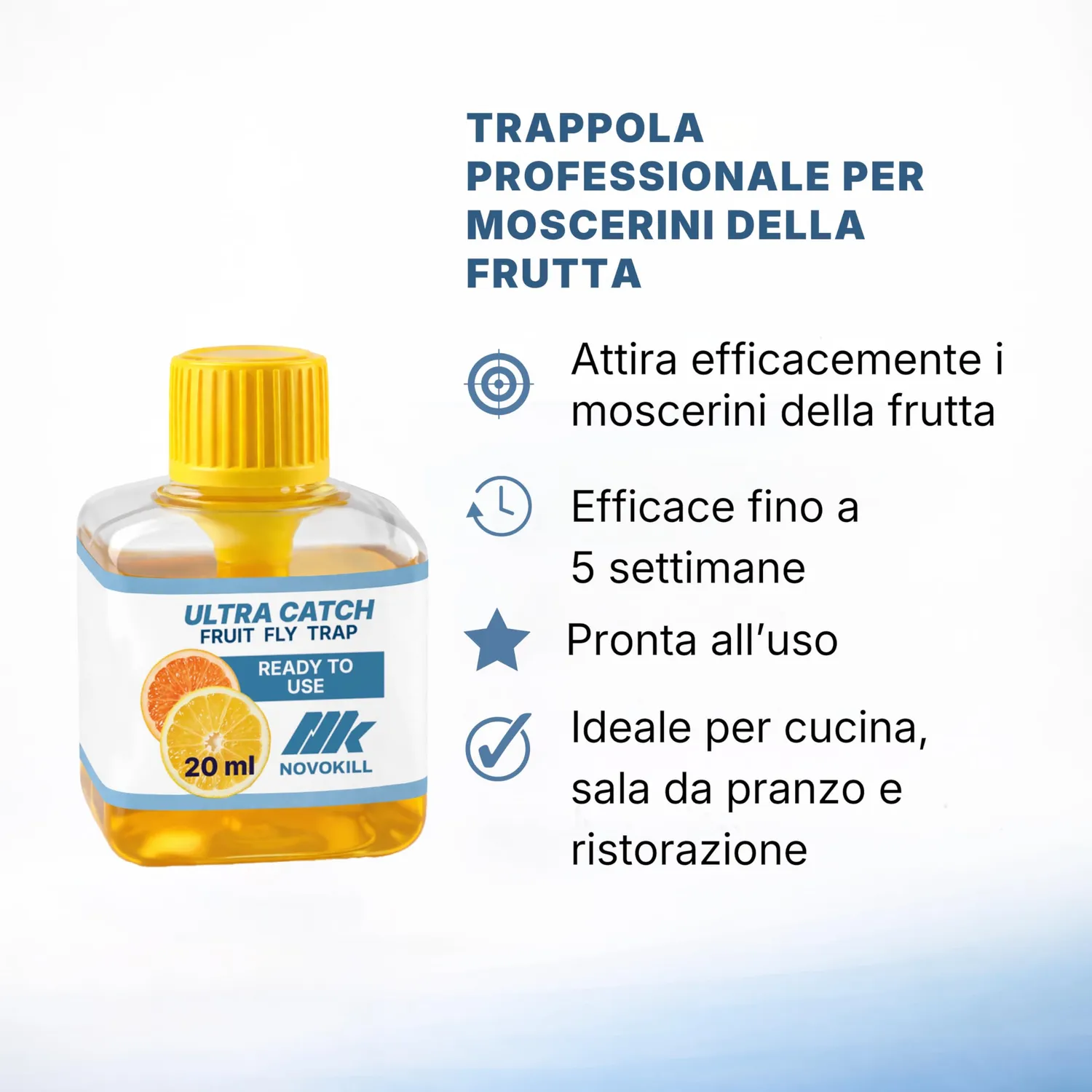 Novokill attrattivo moscerini frutta 8x20ml ricarica