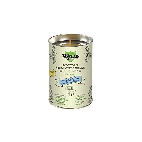 ZigZag Moccolo Citronella Giava e Neem interni 24 ore