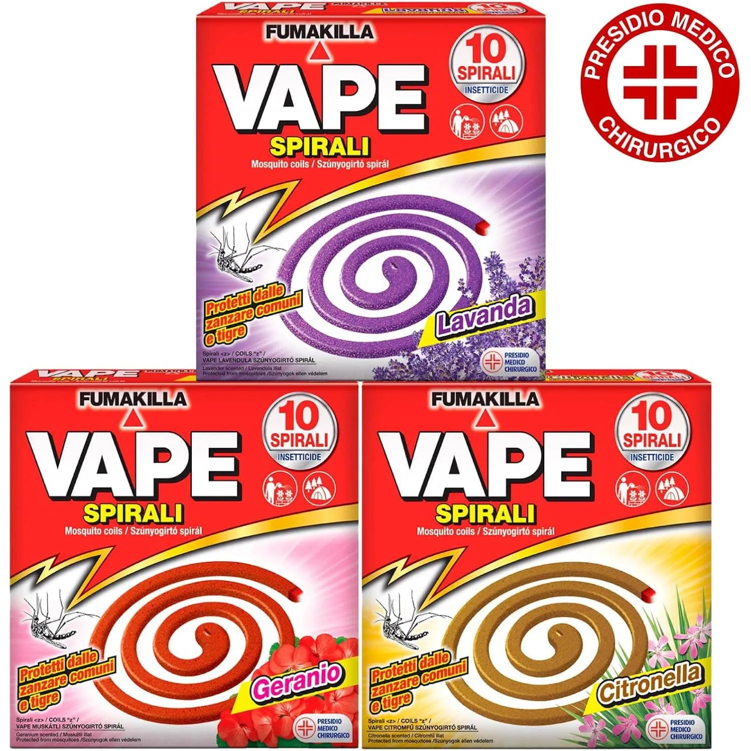 Vape Spirali Profumate antizanzare 100 pezzi 10 conf.