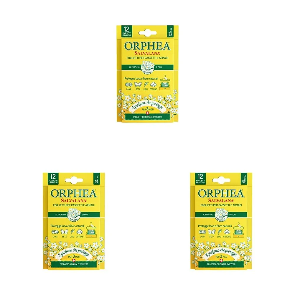 Orphea Salvalana Foglietti sandalo bergamotto 12 pezzi lana