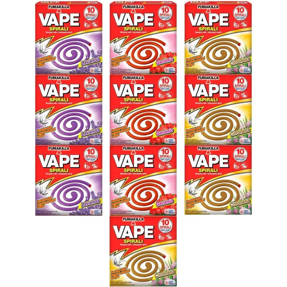 Vape Spirali Profumate antizanzare 100 pezzi 10 conf.