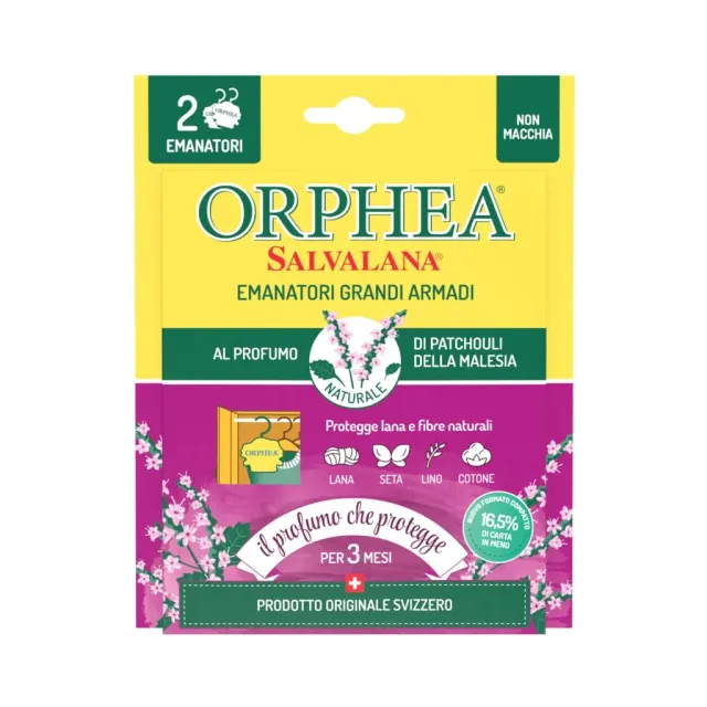 Orphea Salvalana Foglietti Armadio 2 pz patchouli Malesia