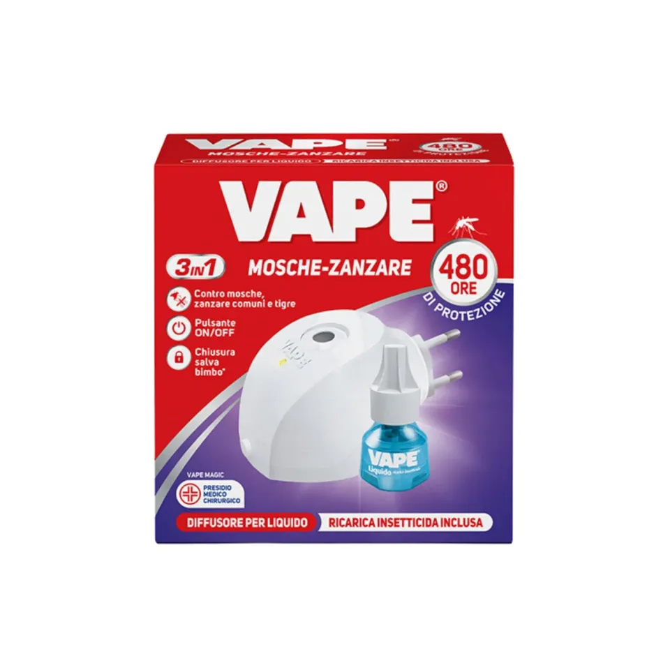 Vape Diffusore + Ricarica Liquida 480H elettroemanatore 60 notti