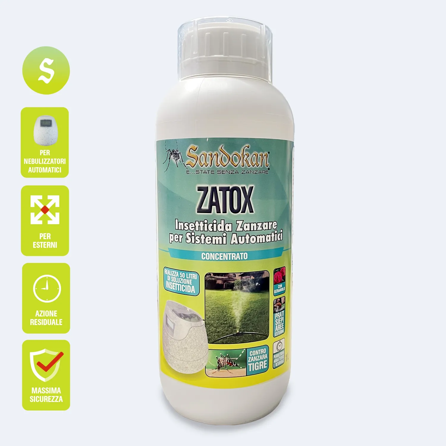 Sandokan Automizer 12V impianto giardino 1000 mq insetticida