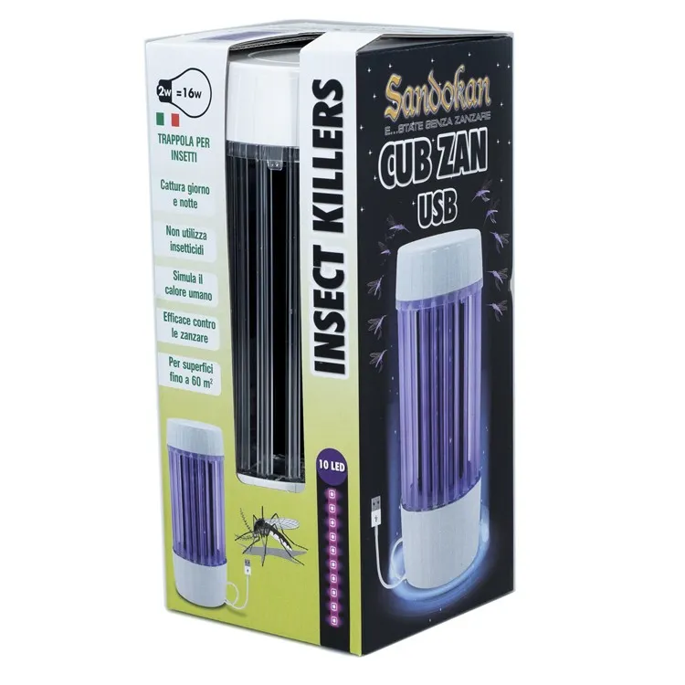 Sandokan CUB-ZAN elettroinsetticida LED 60 mq