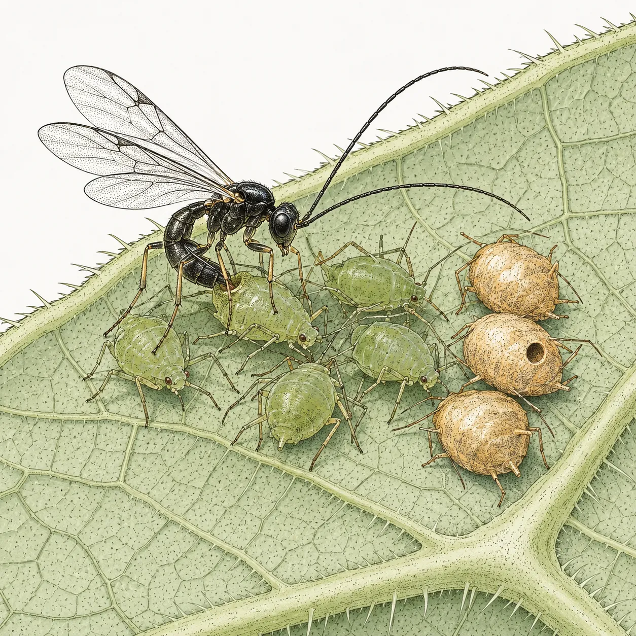 FGMN Beneficial Insects Aphidius matricariae vespa anti afidi