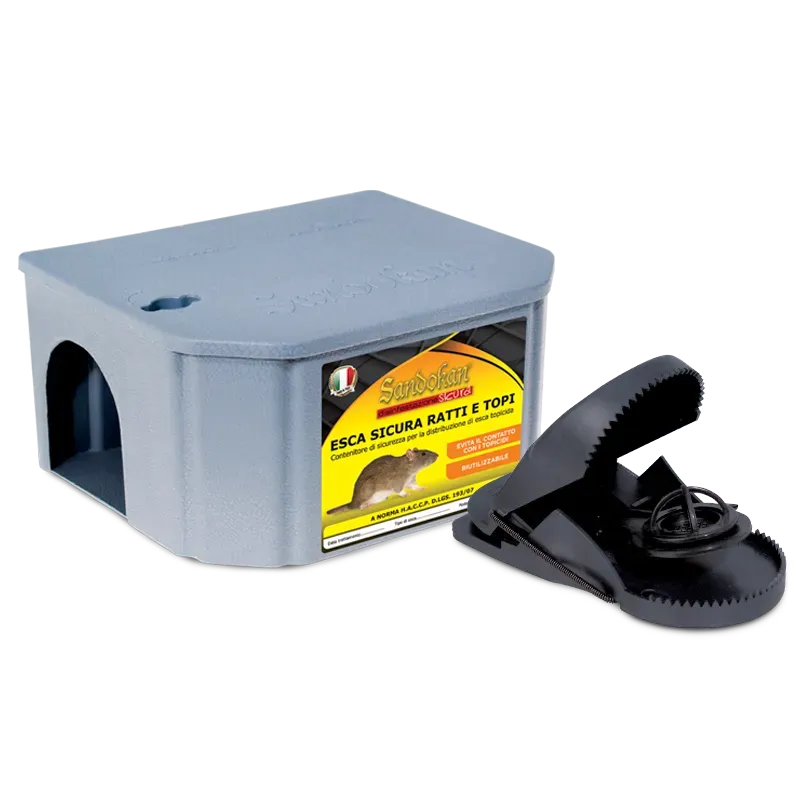 Sandokan Esca Sicura Combo box + trappola topi meccanica