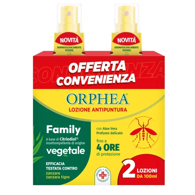 Orphea Protezione Persona lozione antipuntura bipack citriodiol