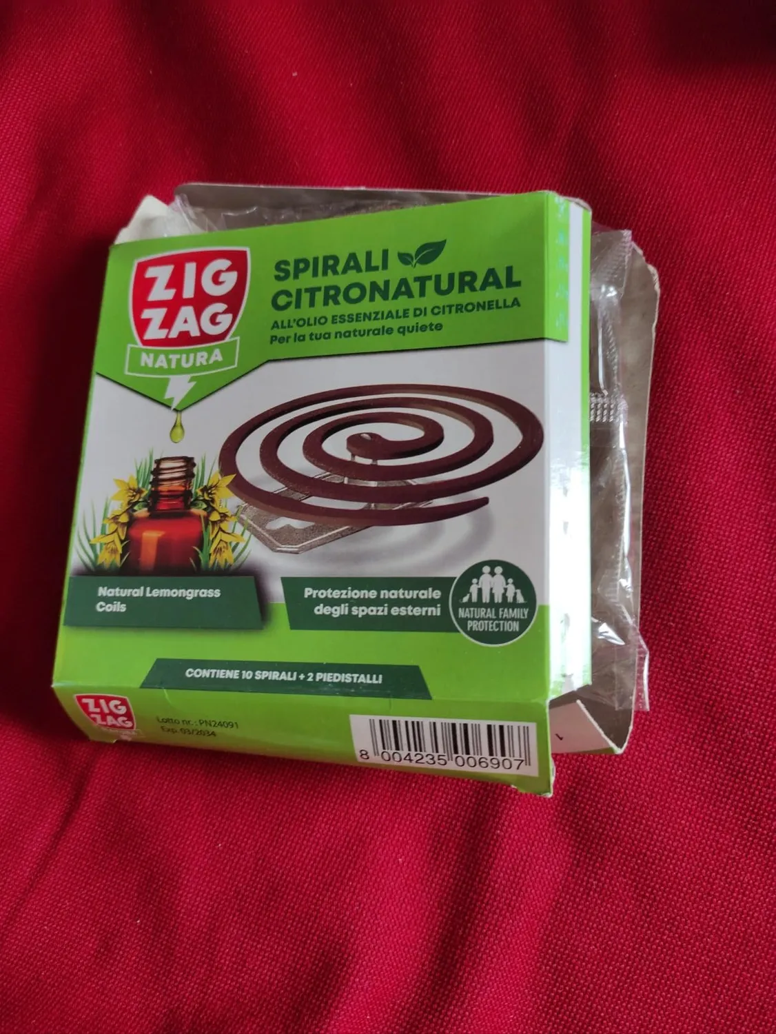 ZigZag Citronatural spirali antizanzare 10 pezzi citronella