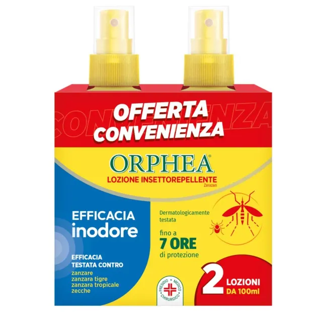 Orphea Efficacia Inodore spray antizanzare bipack 2x100 ml