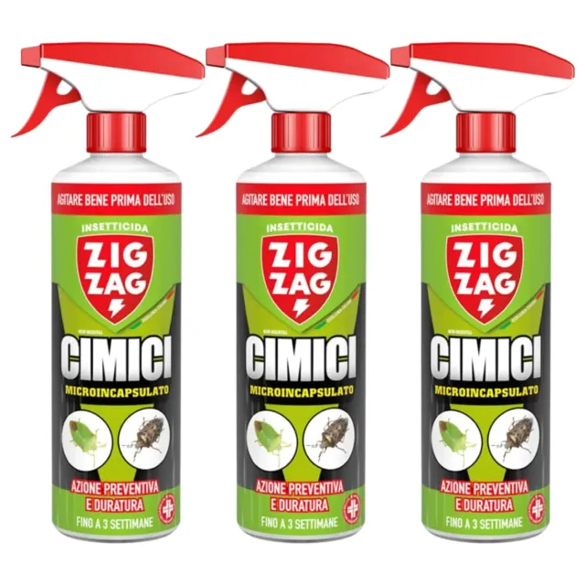 ZigZag Cimici Insetticida Microincapsulato 3x500 ml Azione Residuale