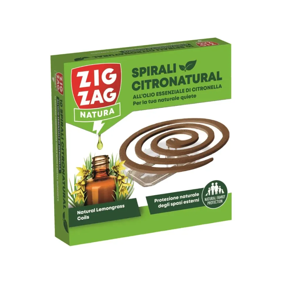 ZigZag Citronatural spirali antizanzare 10 pezzi citronella