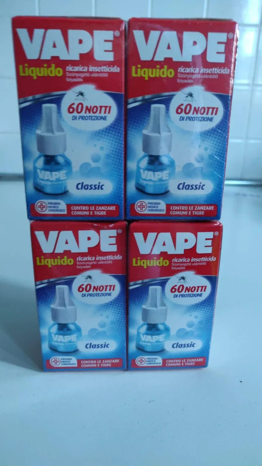 Vape Classic ricarica liquida antizanzare 4 pezzi profumo classico