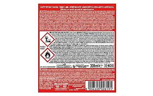 Vape Tecno Ragni Cimici Millepiedi Insetticida Spray 300 ml