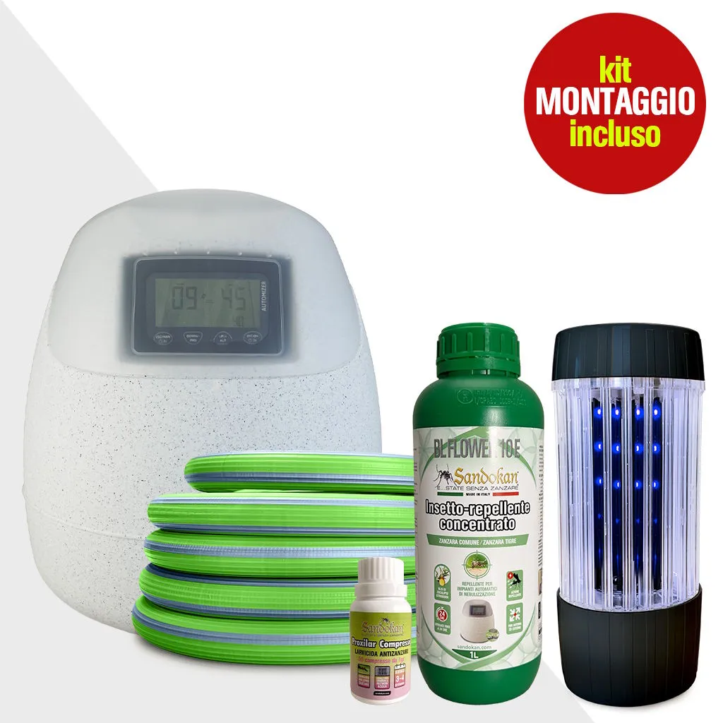 Sandokan Automizer kit antizanzare 100 mq con repellente