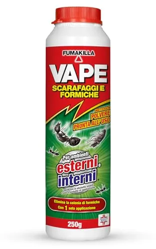 Vape Scarafaggi e Formiche insetticida polvere 250 g pronta uso