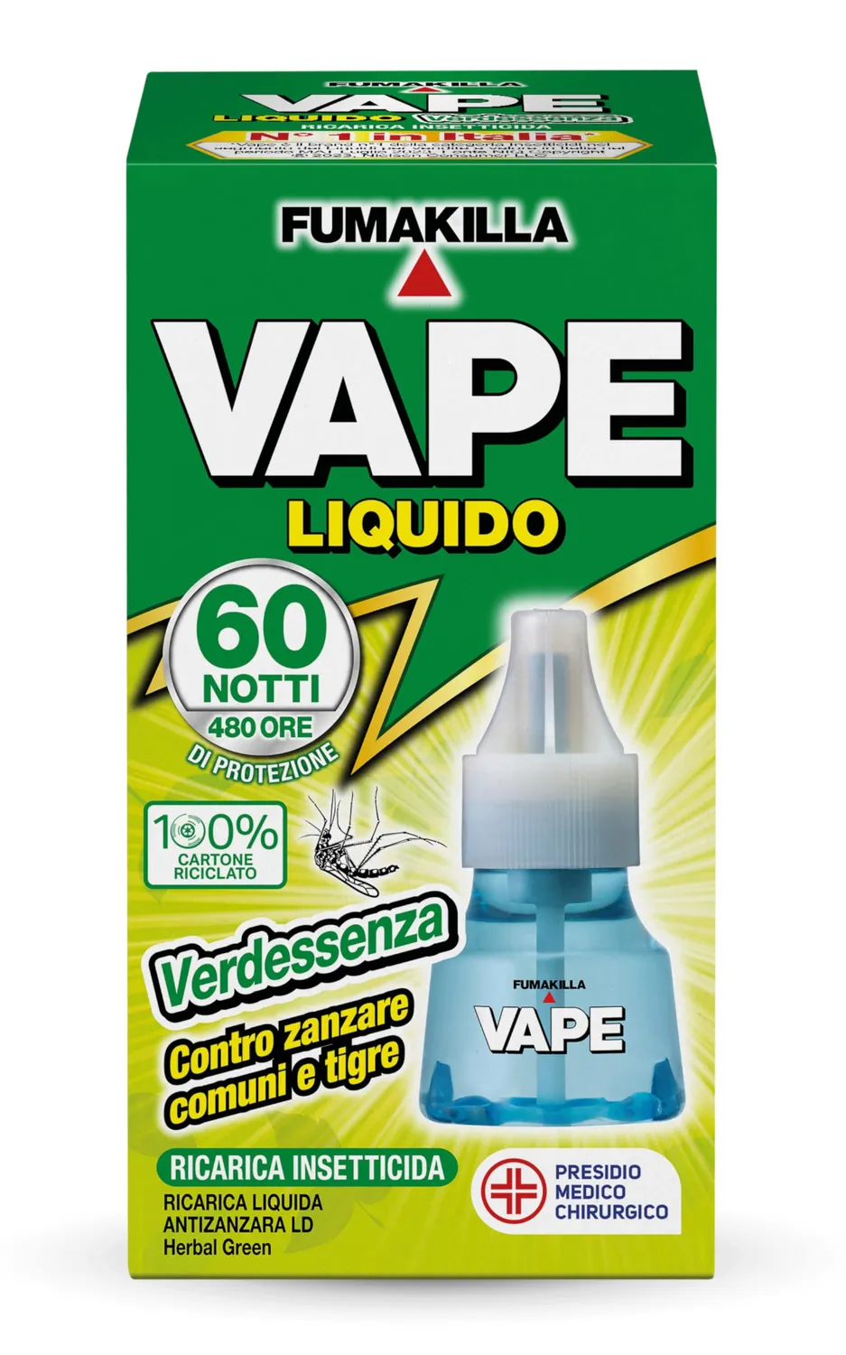 Vape Verdessenza diffusore elettrico 2+2 ricariche 30 notti