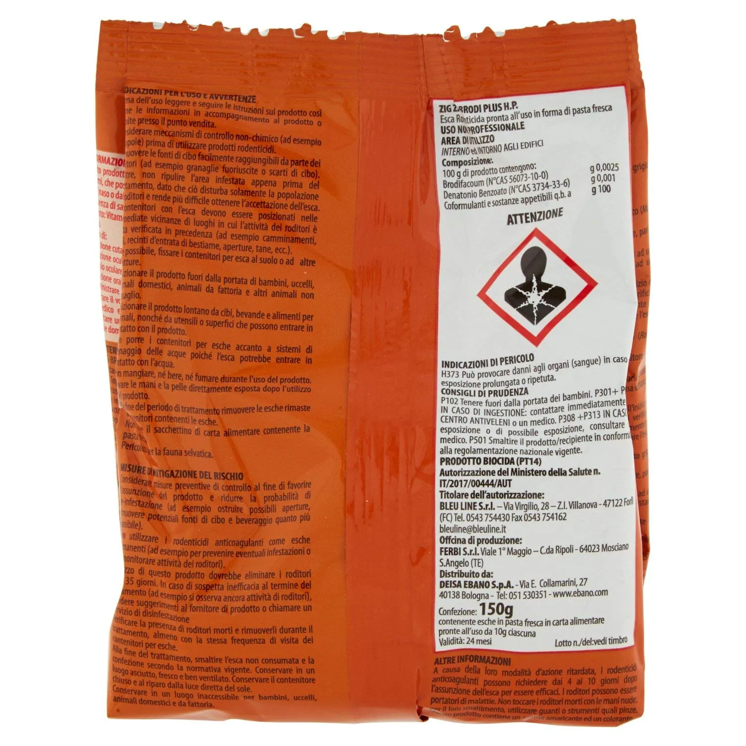 Zig Zag Brodi Plus esca topicida pasta 45x10 gr amaricante