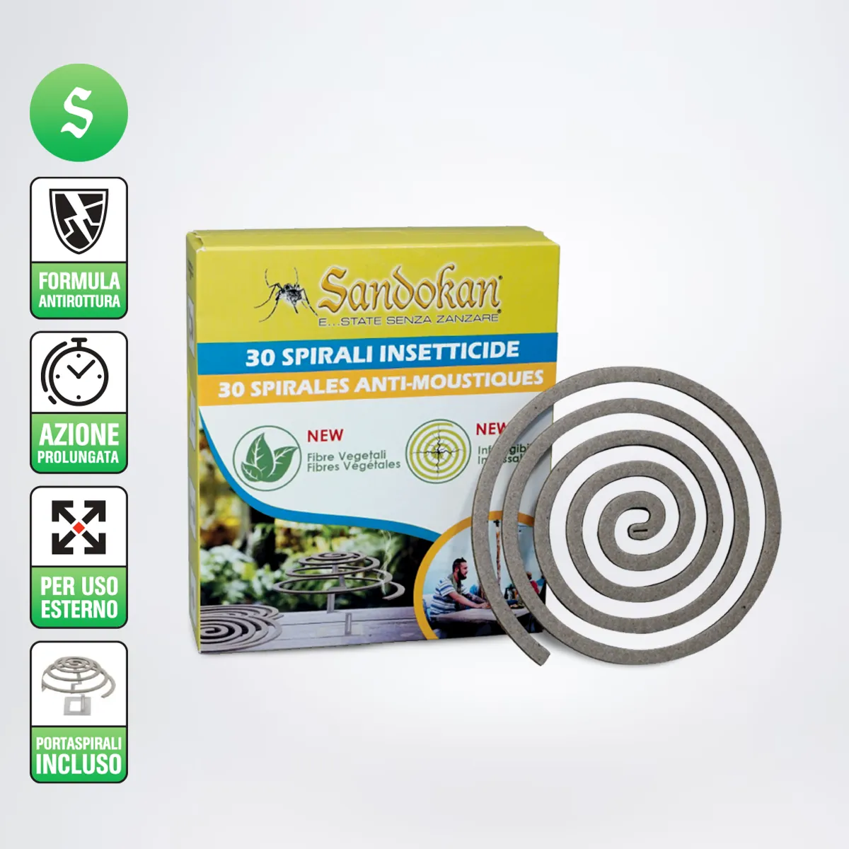 Piccio-NO! Sandokan Kit Repellente 2x1L+10 Spirali