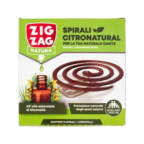 ZigZag Citronatural spirali antizanzare 10 pezzi citronella