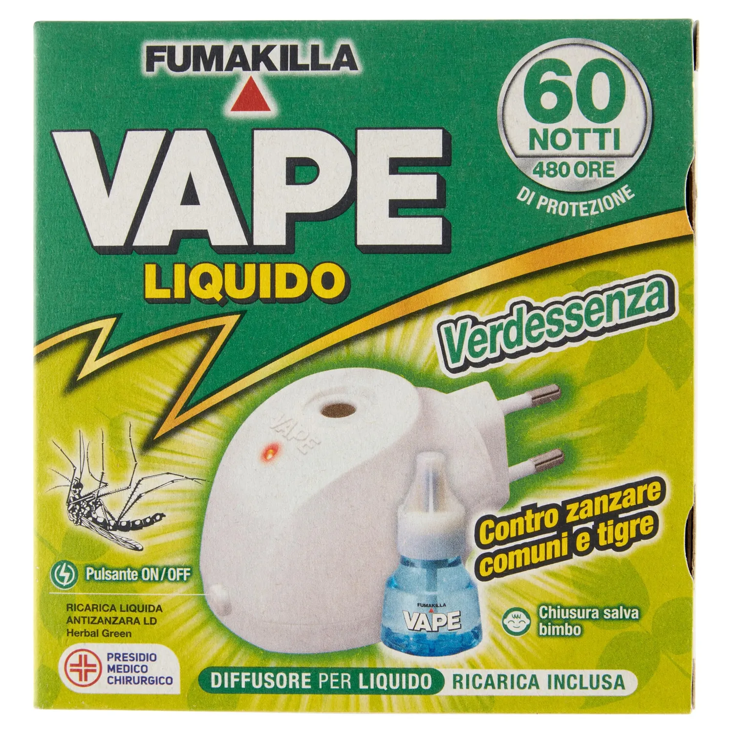 Vape Classic ricarica liquida 15ml 30 notti 240 ore