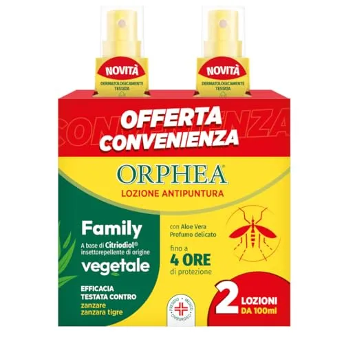 Orphea Protezione Persona lozione antipuntura bipack citriodiol