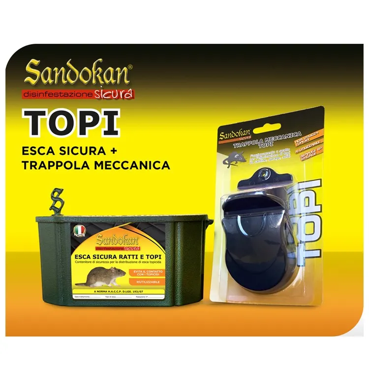 Sandokan Esca Sicura Combo box + trappola topi meccanica