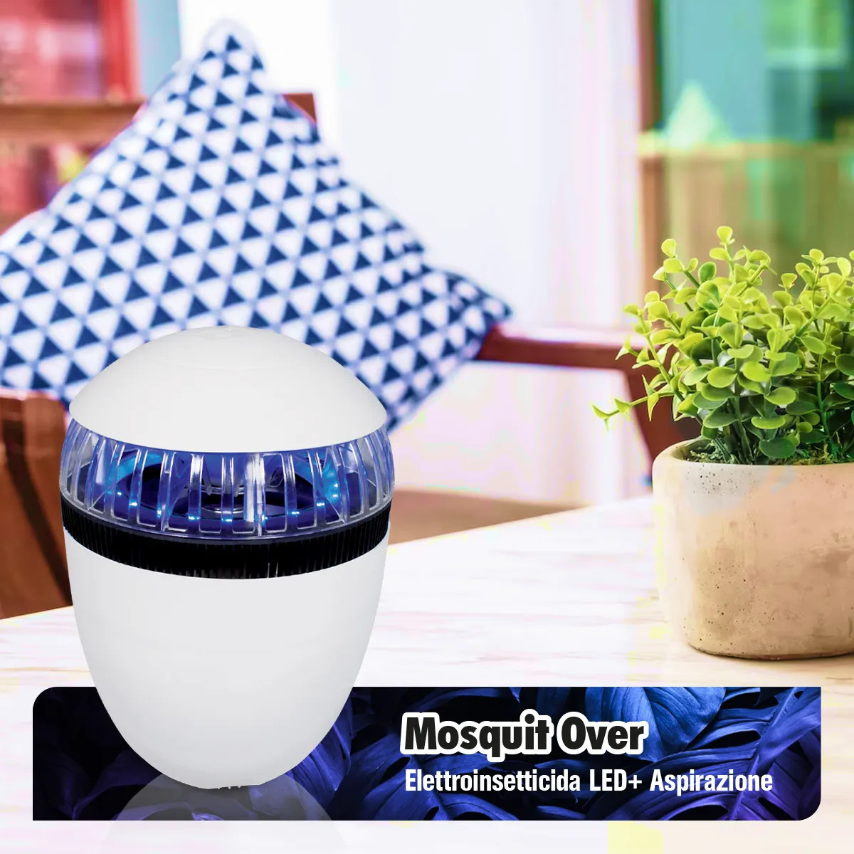 Sandokan Mosquit-Over elettroinsetticida LED 200mq aspirazione