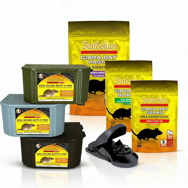 Piccio-NO! Kit Topi Casa e Giardino con Esche e Trappola