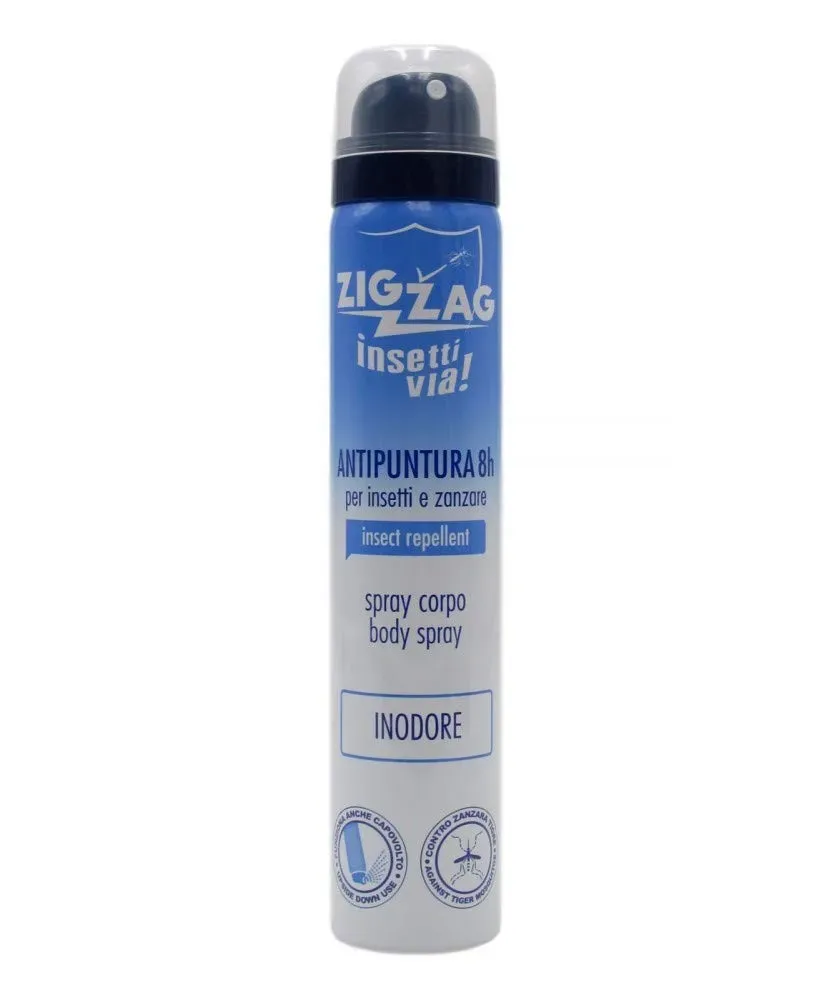 Zig Zag Insettivia Spray Corpo Antizanzare 100 ml Inodore 8 Ore