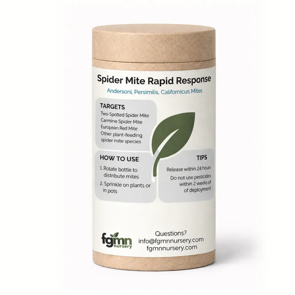 FGMN Nursery Spider Mite Rapid Response acari predatori intervento