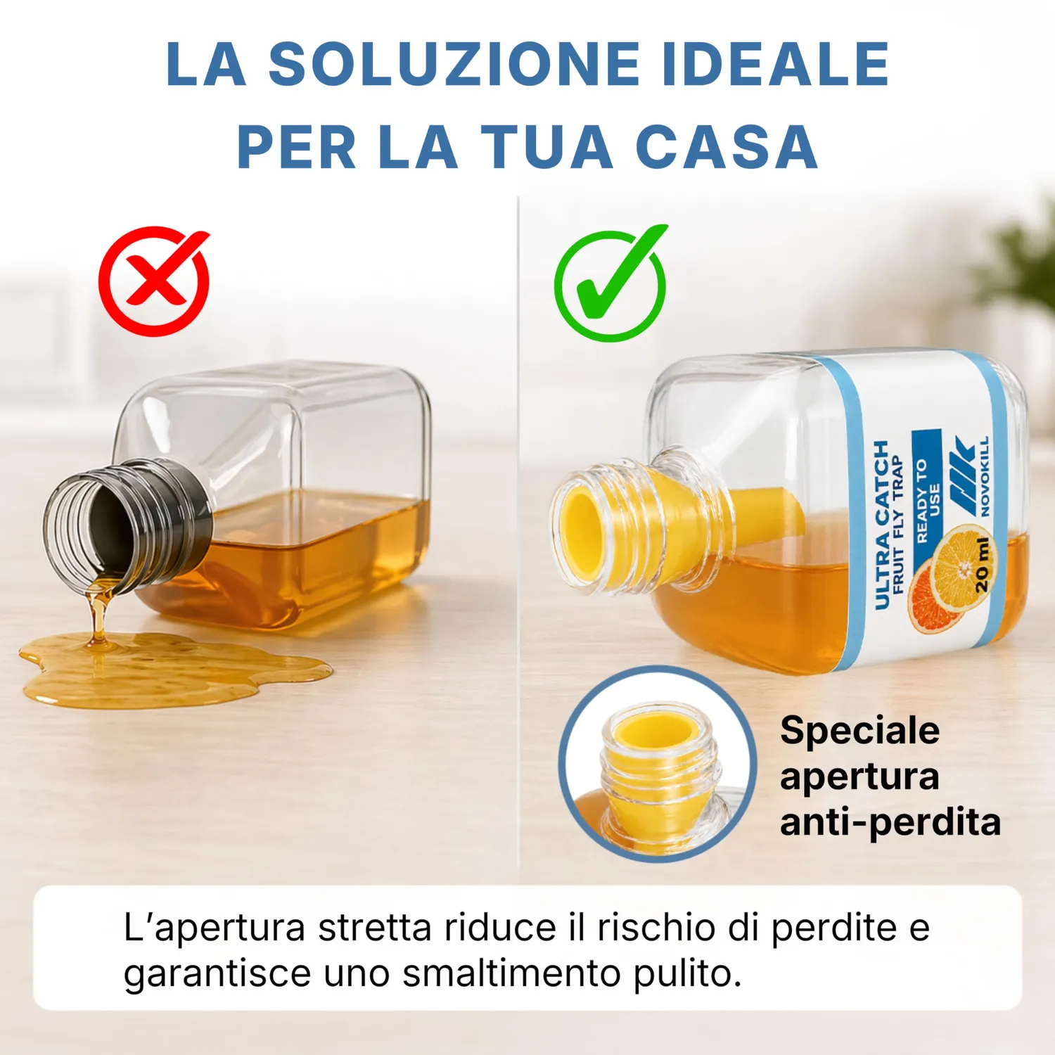Novokill attrattivo moscerini frutta 8x20ml ricarica
