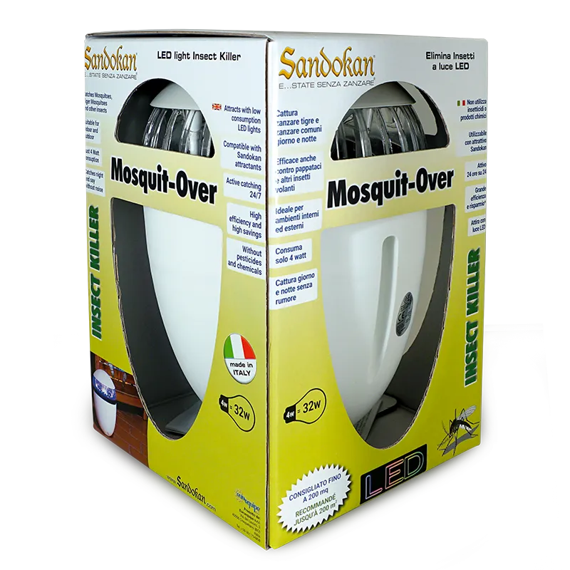 Sandokan Mosquit-Over elettroinsetticida LED 200mq aspirazione