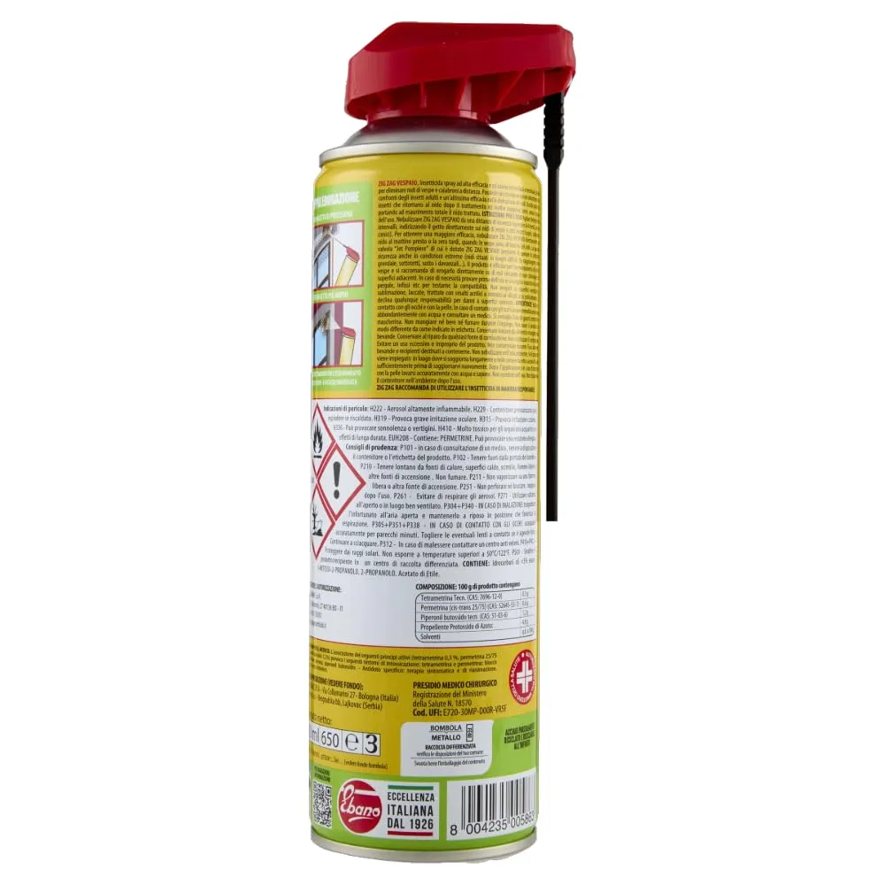 ZigZag Vespaio insetticida spray vespe e calabroni 400 ml