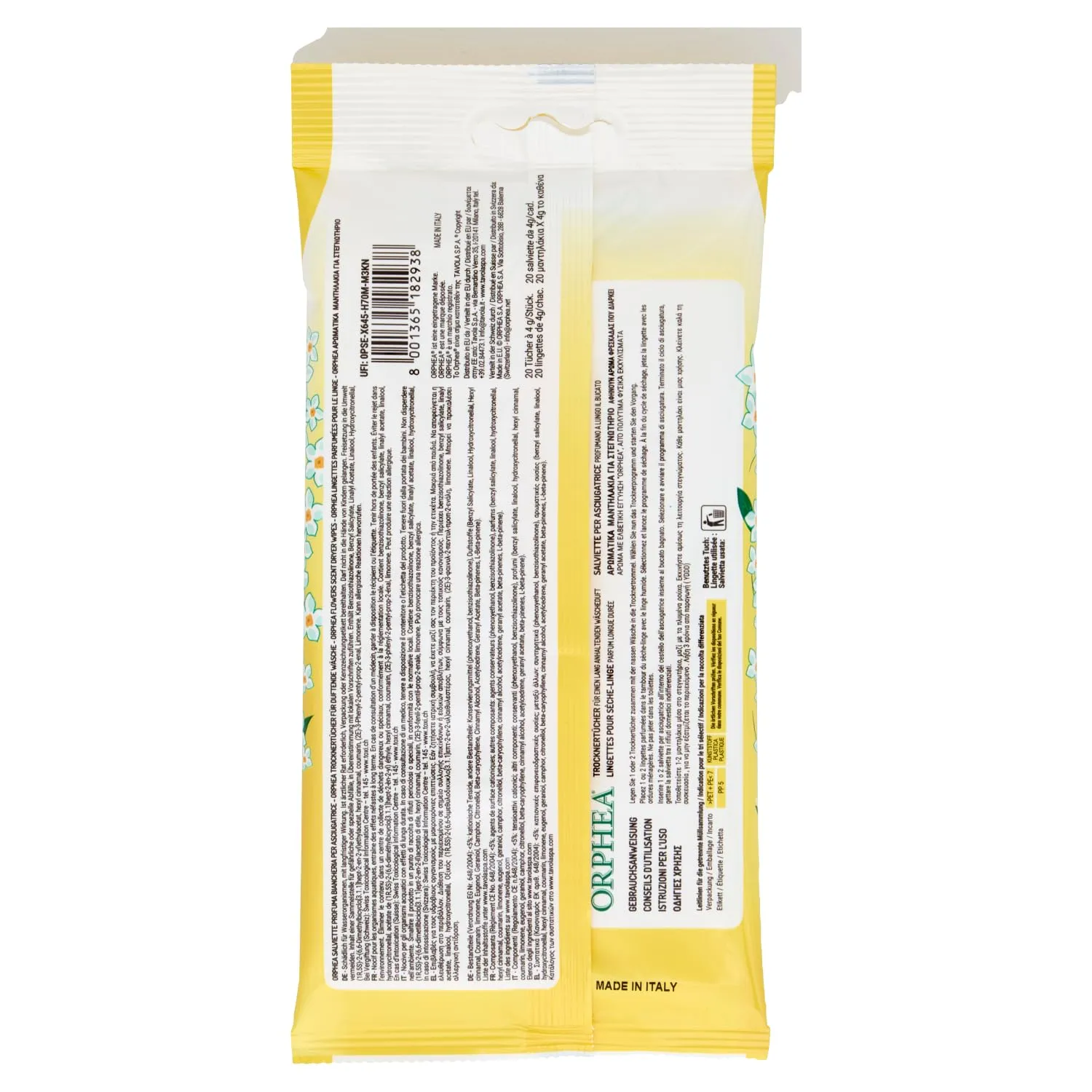 Orphea Salvalana foglietti profumabiancheria 80 g fiori