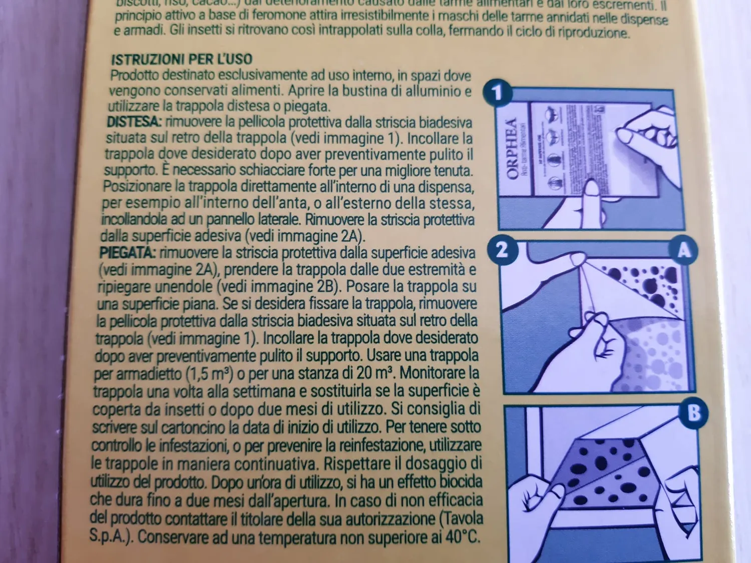 Orphea Antitarme Alimentare 4 Trappole Adesive
