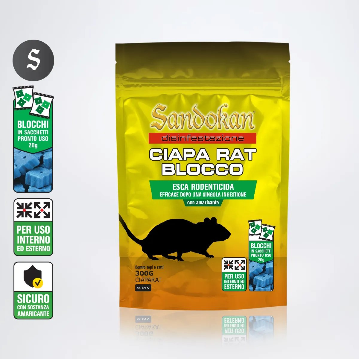 Piccio-NO! Kit Topi Casa e Giardino con Esche e Trappola
